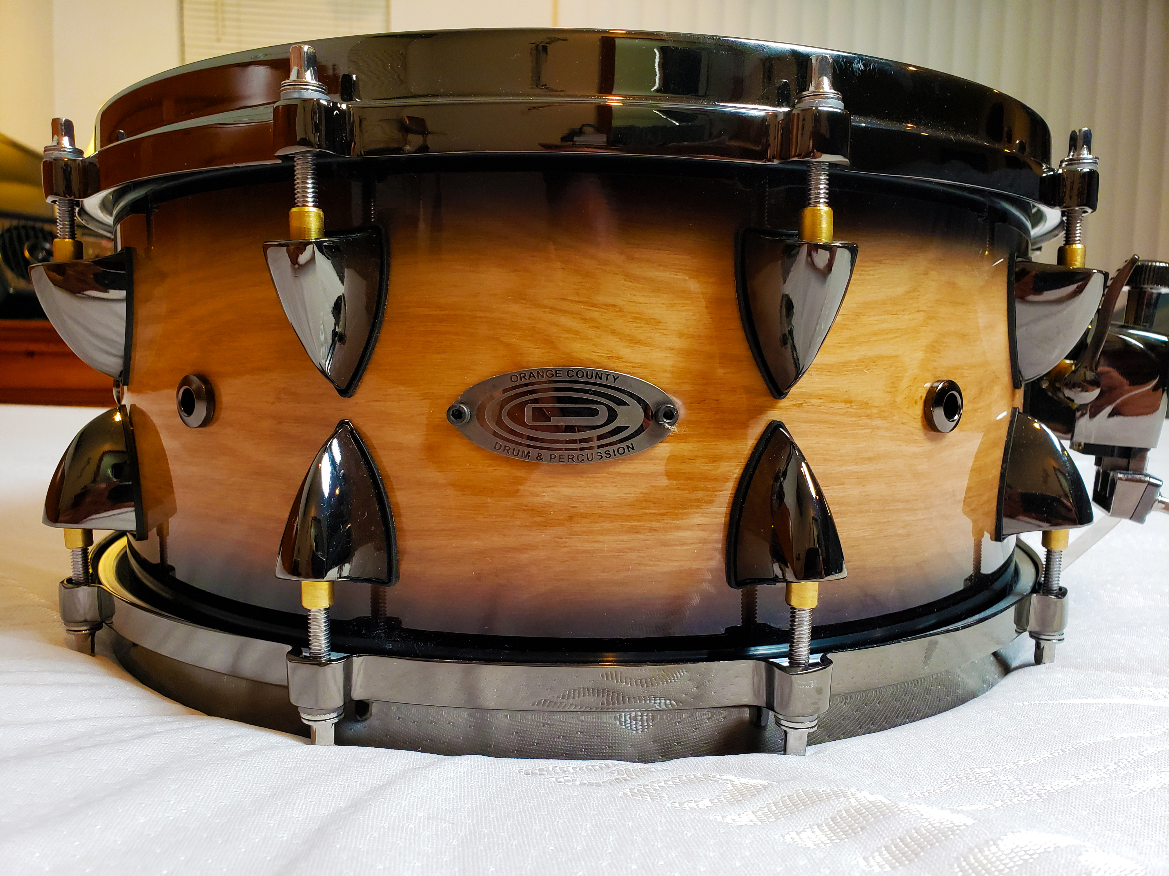 Orange County Percussion Maple Snare Drum 6" x 14" in Natural Black
